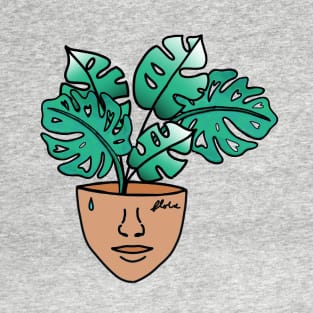 Monstera Plant Lady with Tattoos T-Shirt
